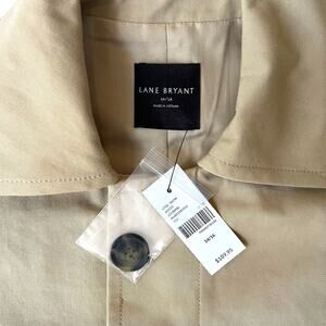 Lane Bryant Khaki Cape Coat Poncho Jacket Size 14/16 New With Tags